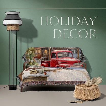 Vintage Holiday Magic Woven Blankets - ZumBuys