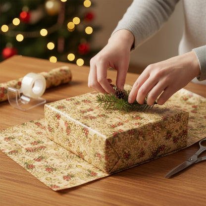 Vintage Mistletoe Wrapping Paper - ZumBuys