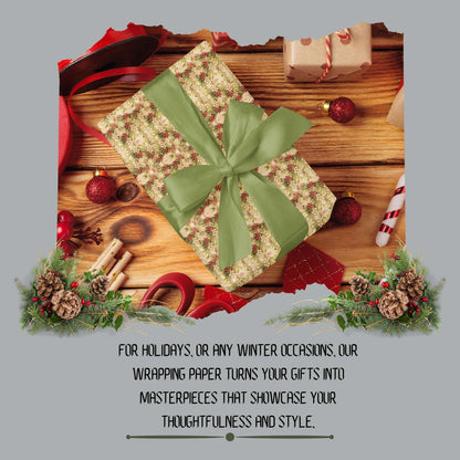 Vintage Mistletoe Wrapping Paper - ZumBuys