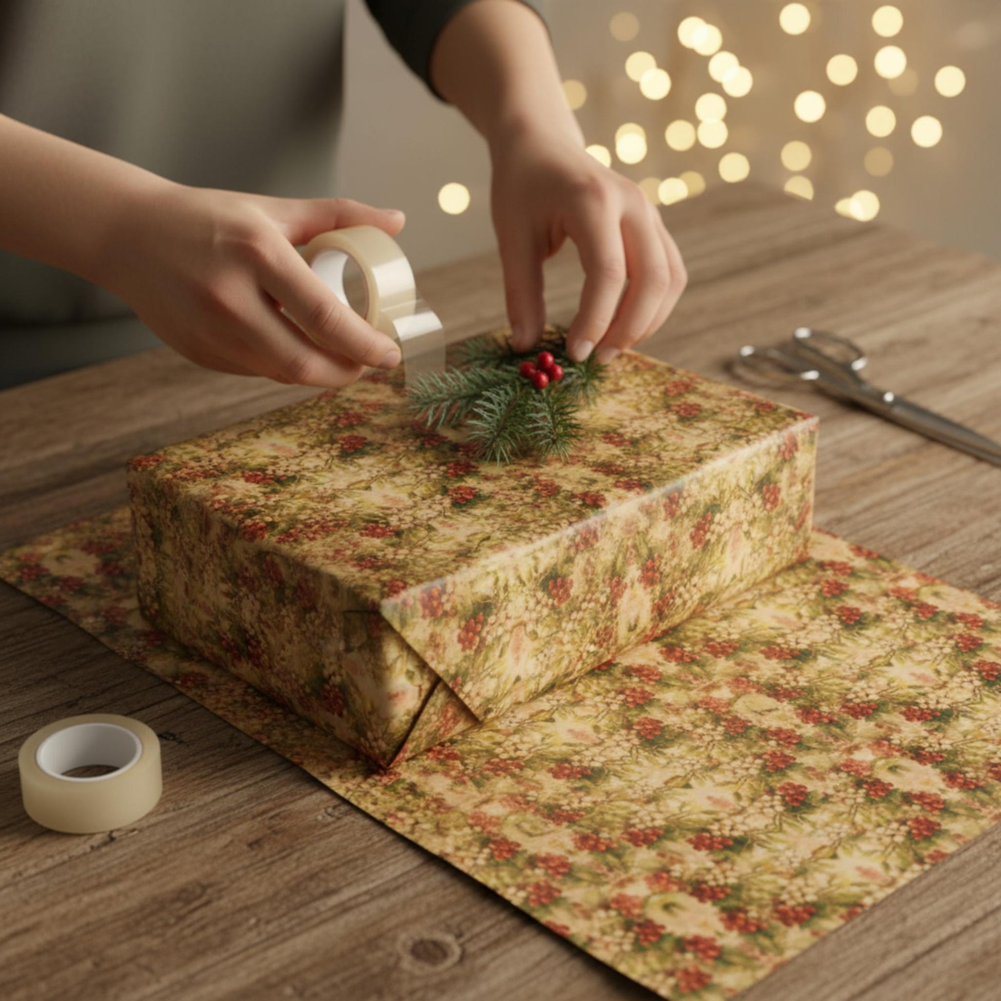 Vintage Mistletoe Wrapping Paper - ZumBuys
