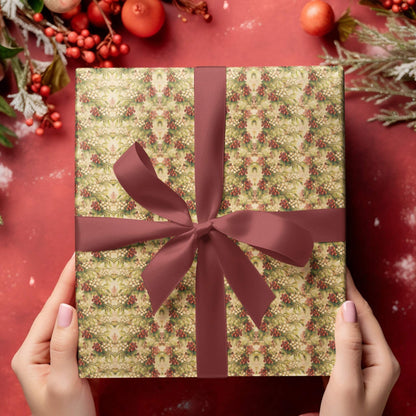 Vintage Mistletoe Wrapping Paper - ZumBuys