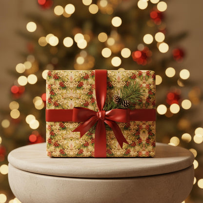 Vintage Mistletoe Wrapping Paper - ZumBuys