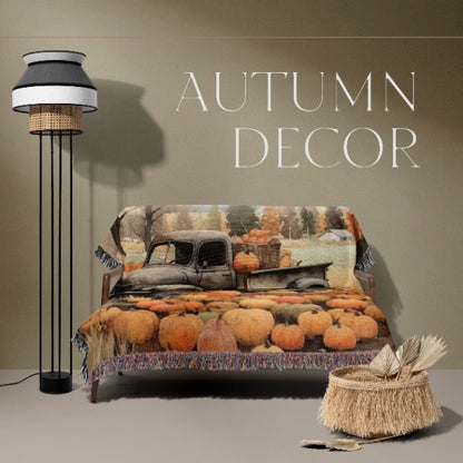 Vintage Pumpkin Express Woven Blankets - ZumBuys