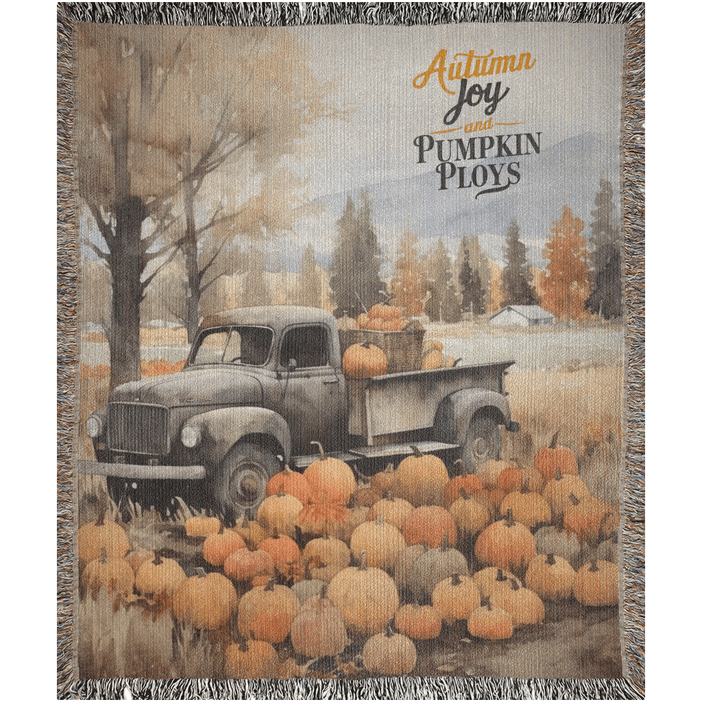 Vintage Pumpkin Express Woven Blankets - ZumBuys