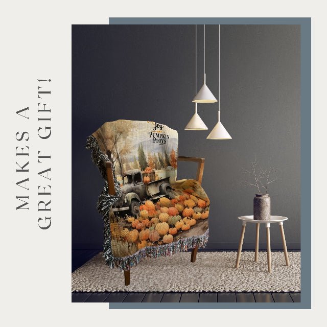 Vintage Pumpkin Express Woven Blankets - ZumBuys