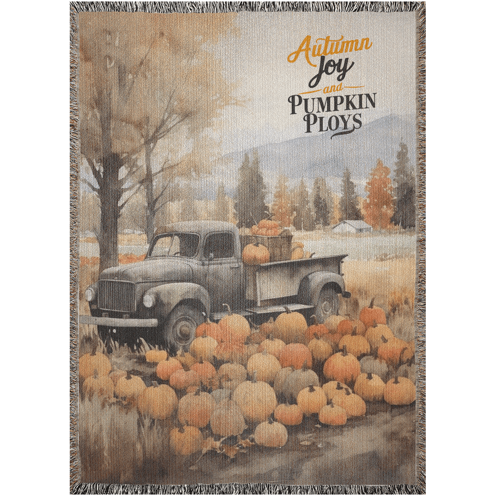 Vintage Pumpkin Express Woven Blankets - ZumBuys