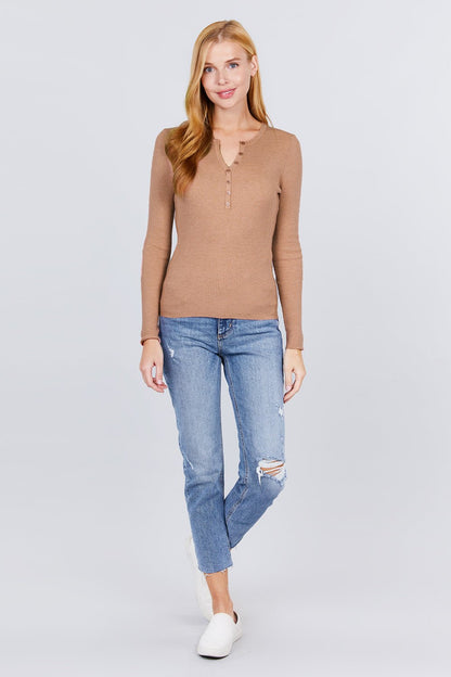 Viscose Henley Sweater - ZumBuys