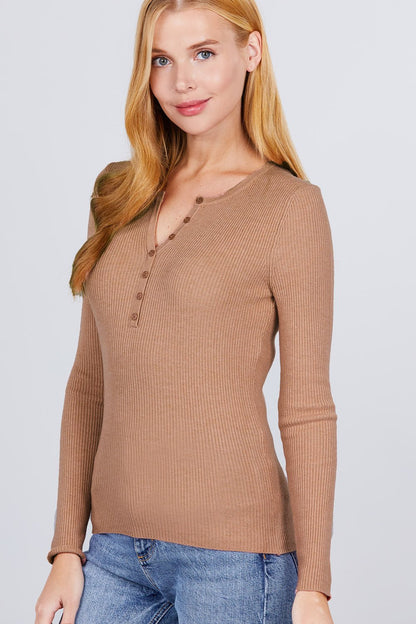 Viscose Henley Sweater - ZumBuys