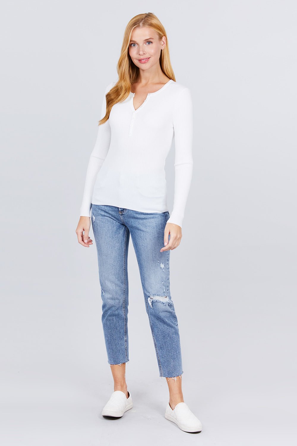 Viscose Henley Sweater - ZumBuys