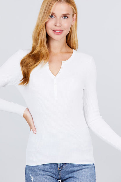 Viscose Henley Sweater - ZumBuys