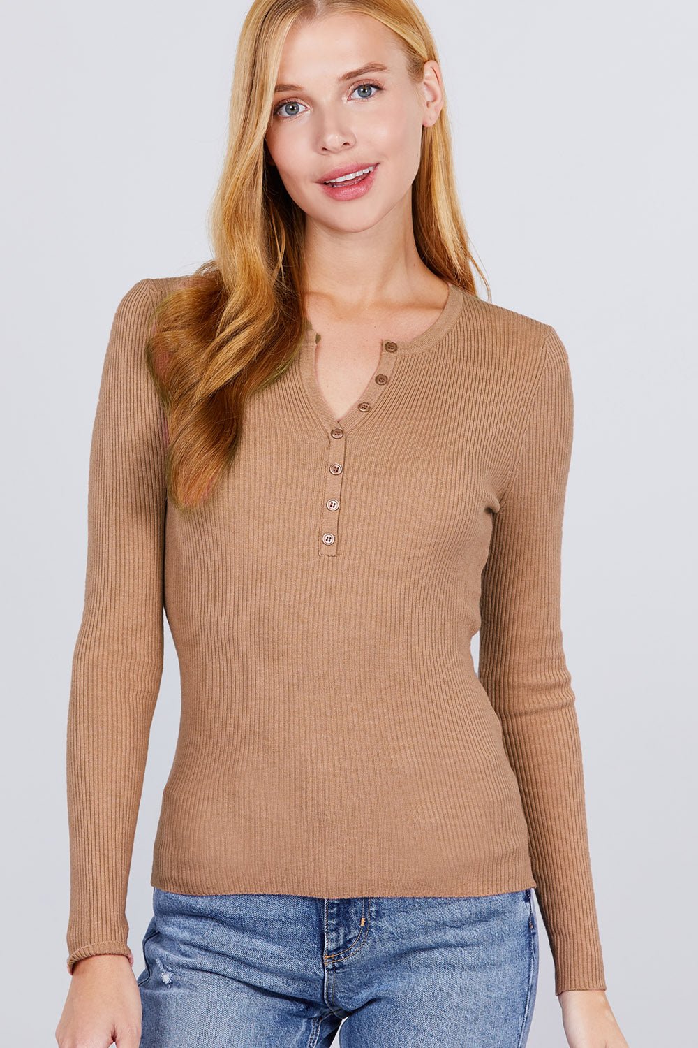 Viscose Henley Sweater - ZumBuys