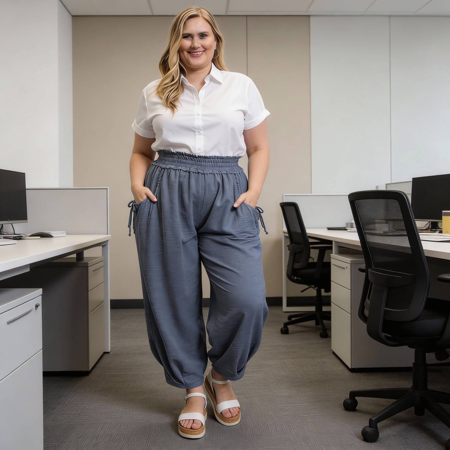 Voluminous Relaxed Fit Pant With Side Pocket - ZumBuys