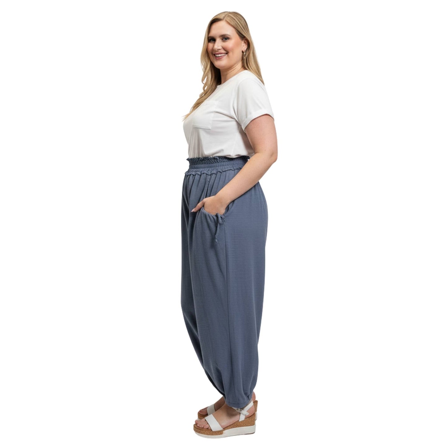 Voluminous Relaxed Fit Pant With Side Pocket - ZumBuys