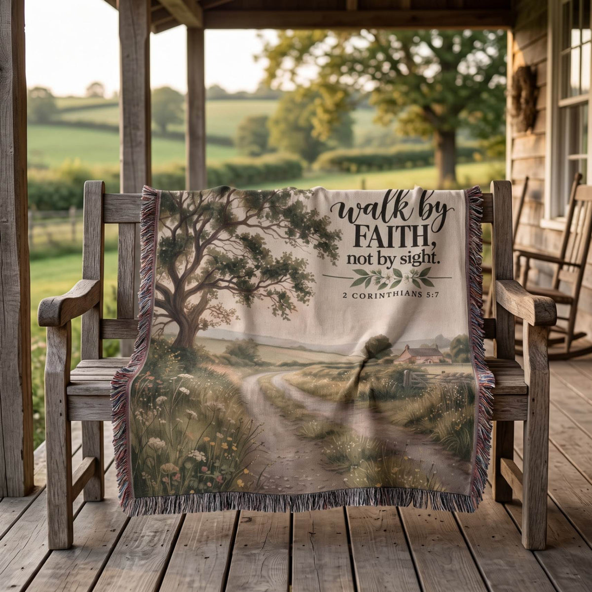Walk By Faith Woven Blanket - ZumBuys