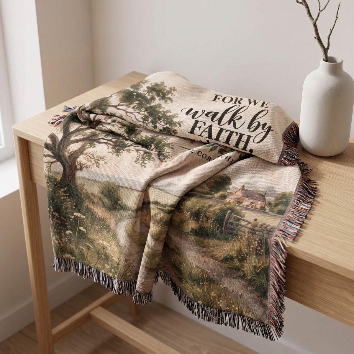 Walk By Faith Woven Blanket - ZumBuys