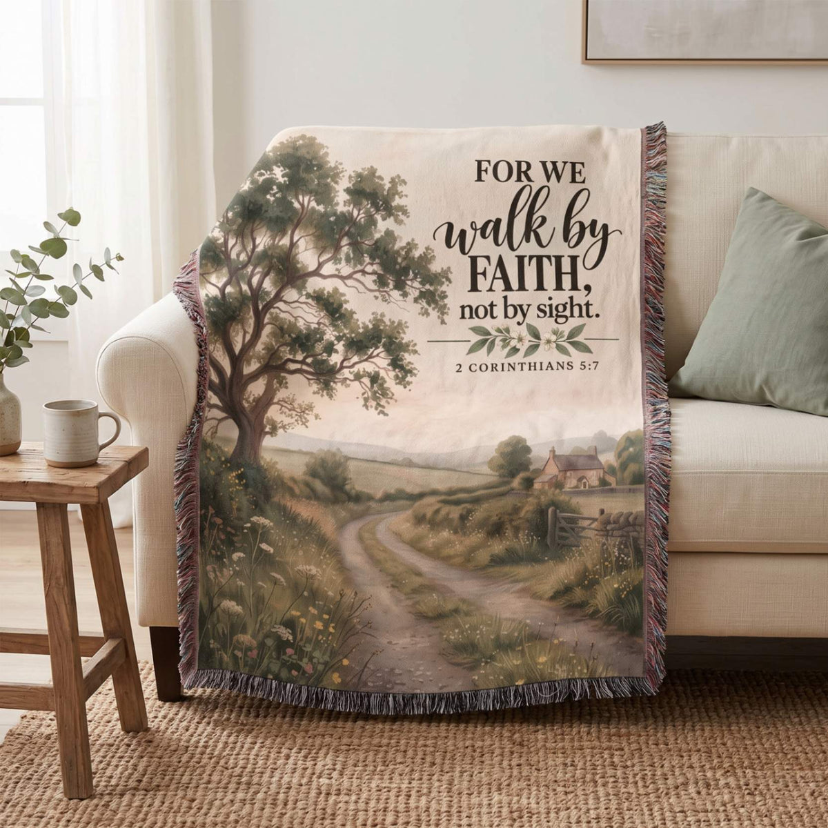 Walk By Faith Woven Blanket - ZumBuys