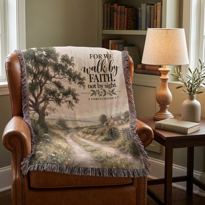 Walk By Faith Woven Blanket - ZumBuys