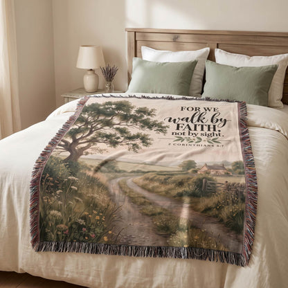 Walk By Faith Woven Blanket - ZumBuys