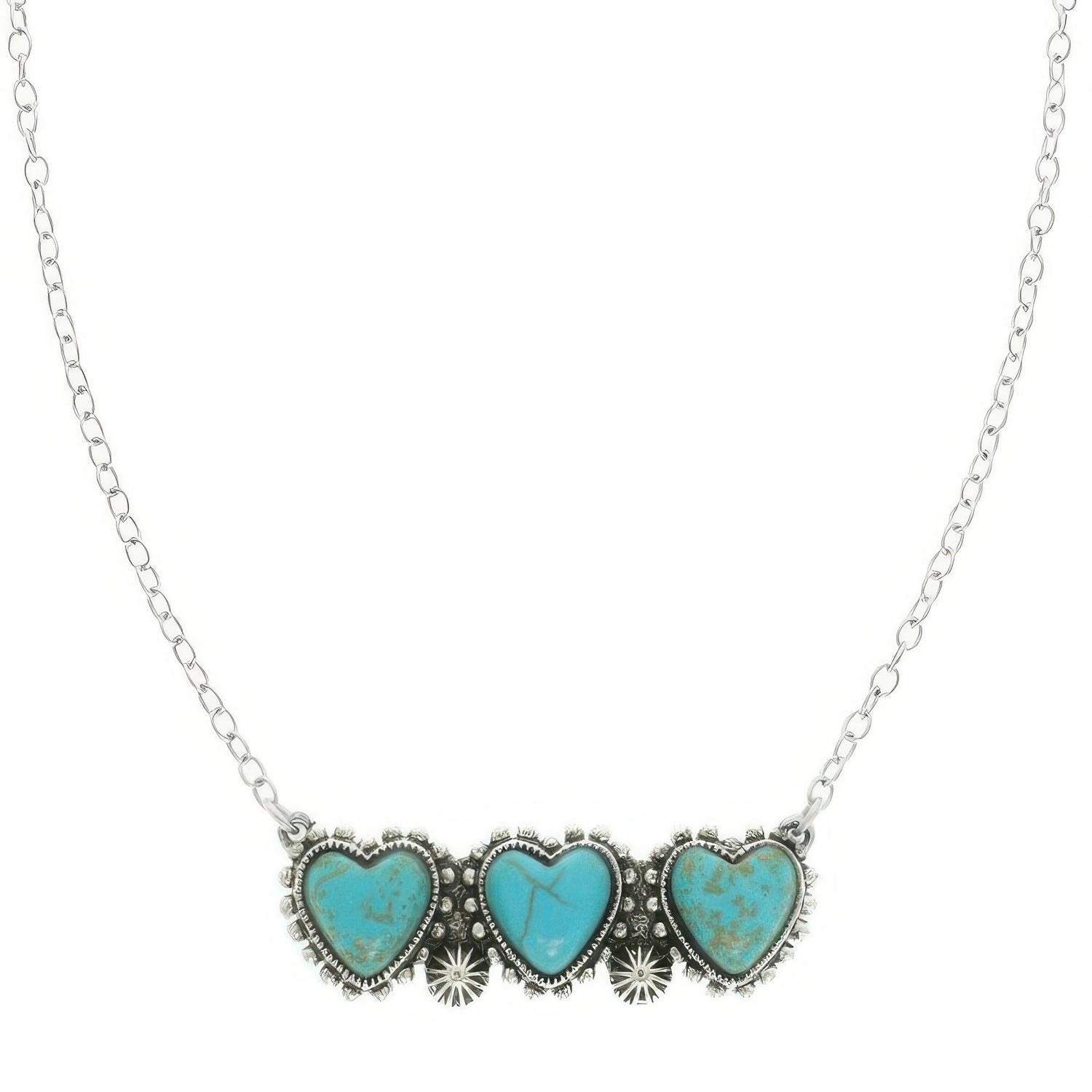Western Jeweled Heart Pendant Necklace - ZumBuys