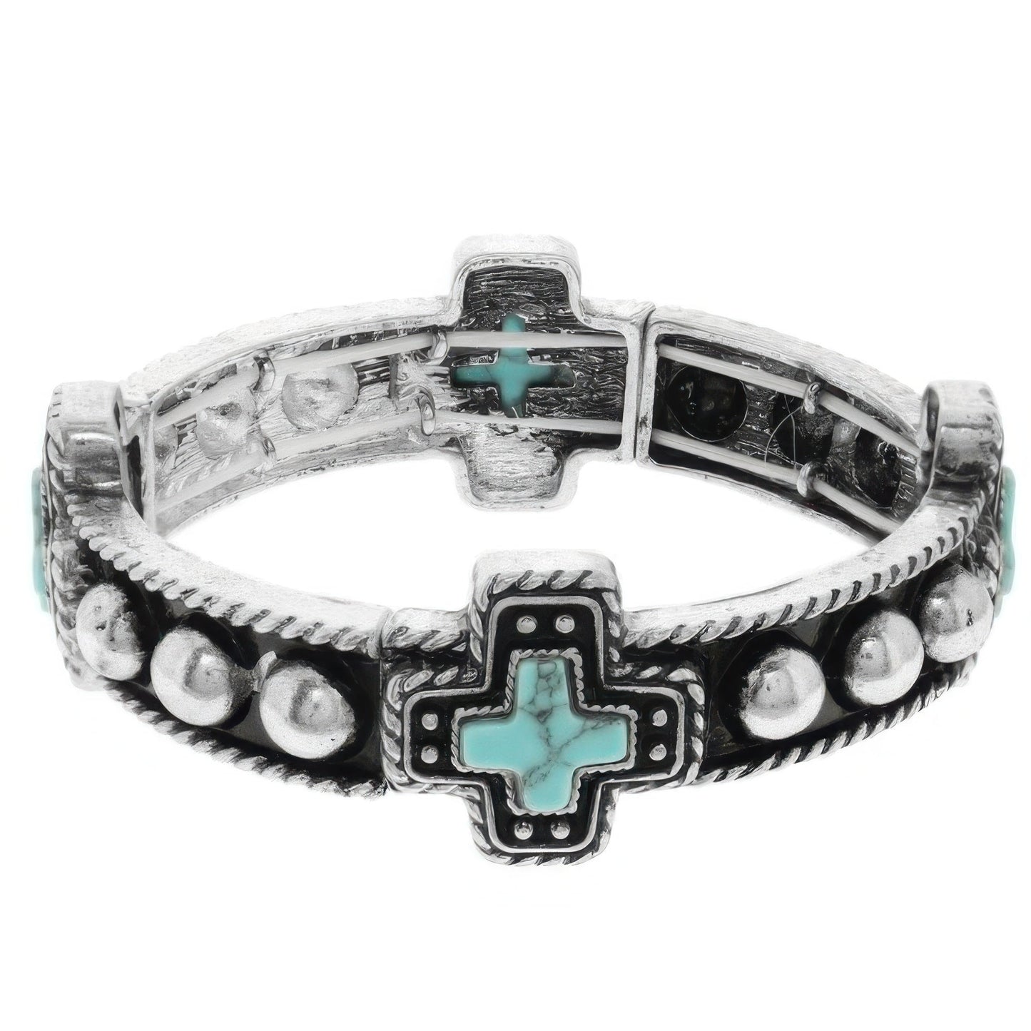 Western Turquoise Cross Bracelet - ZumBuys