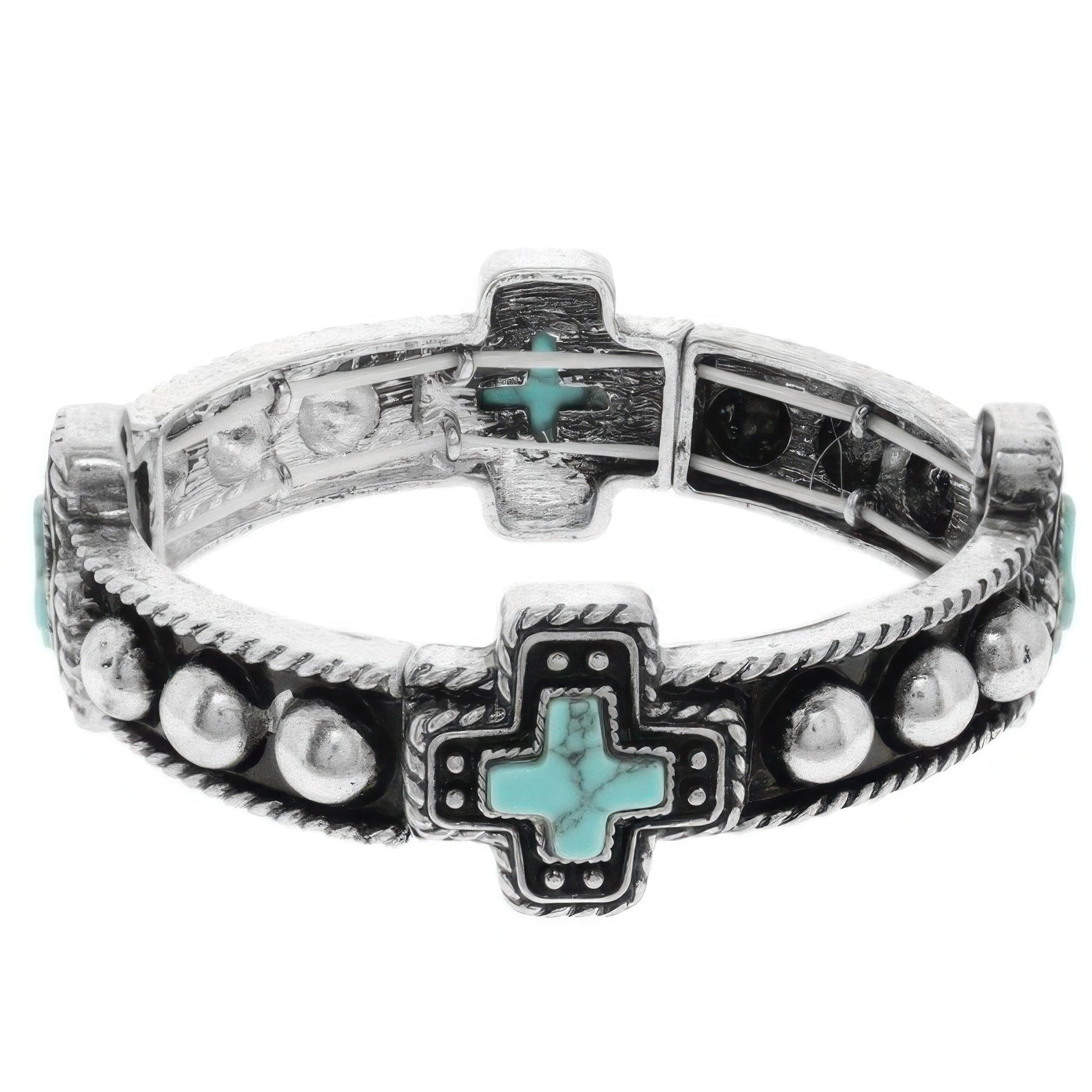 Western Turquoise Cross Bracelet - ZumBuys