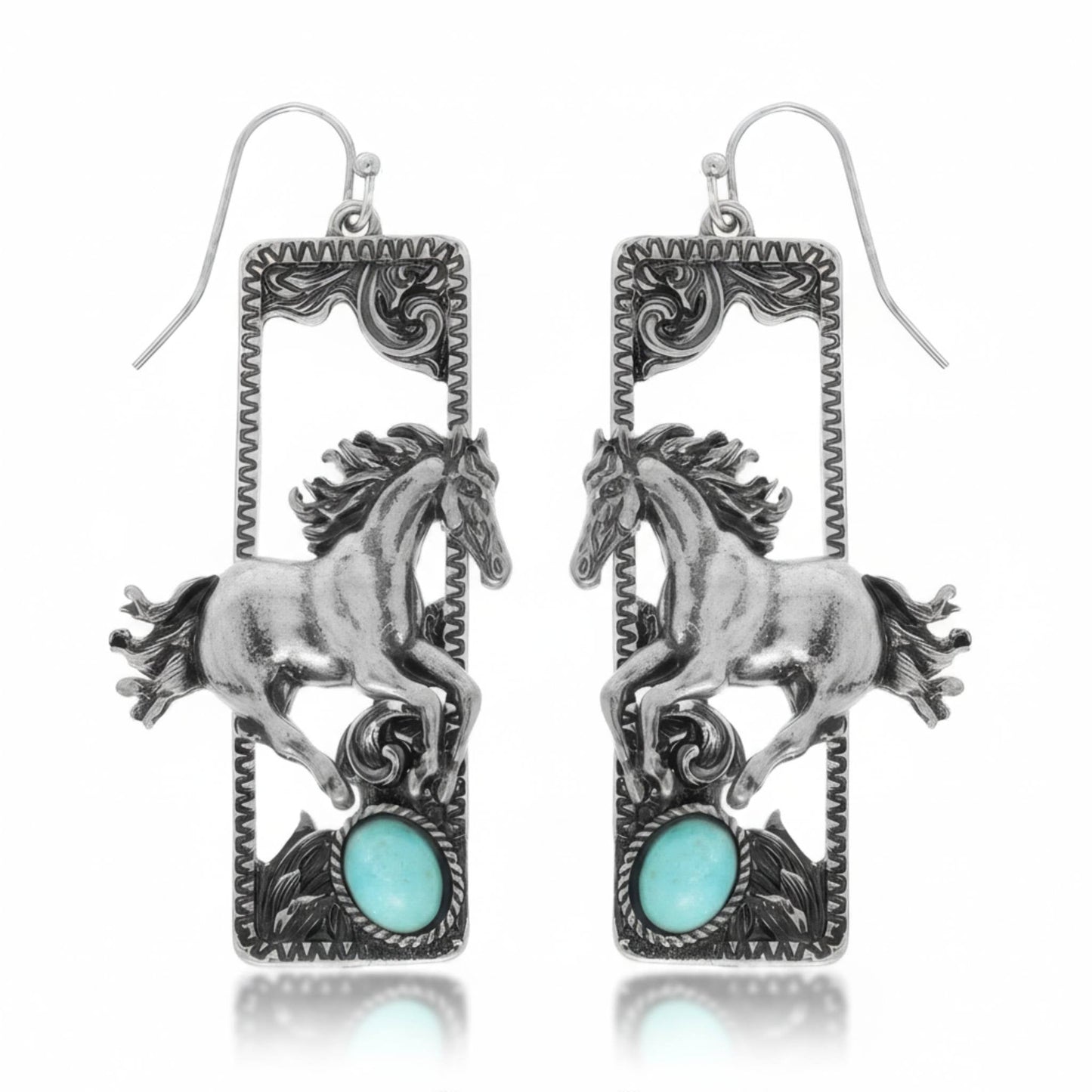 Western Wild Horse Dangle Earrings - ZumBuys