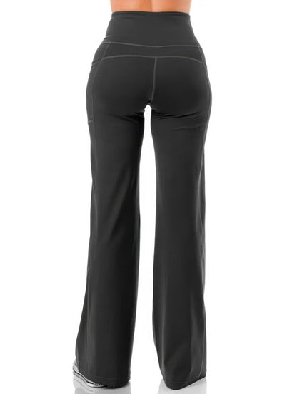 Wide Leg Flare Yoga Pants - ZumBuys