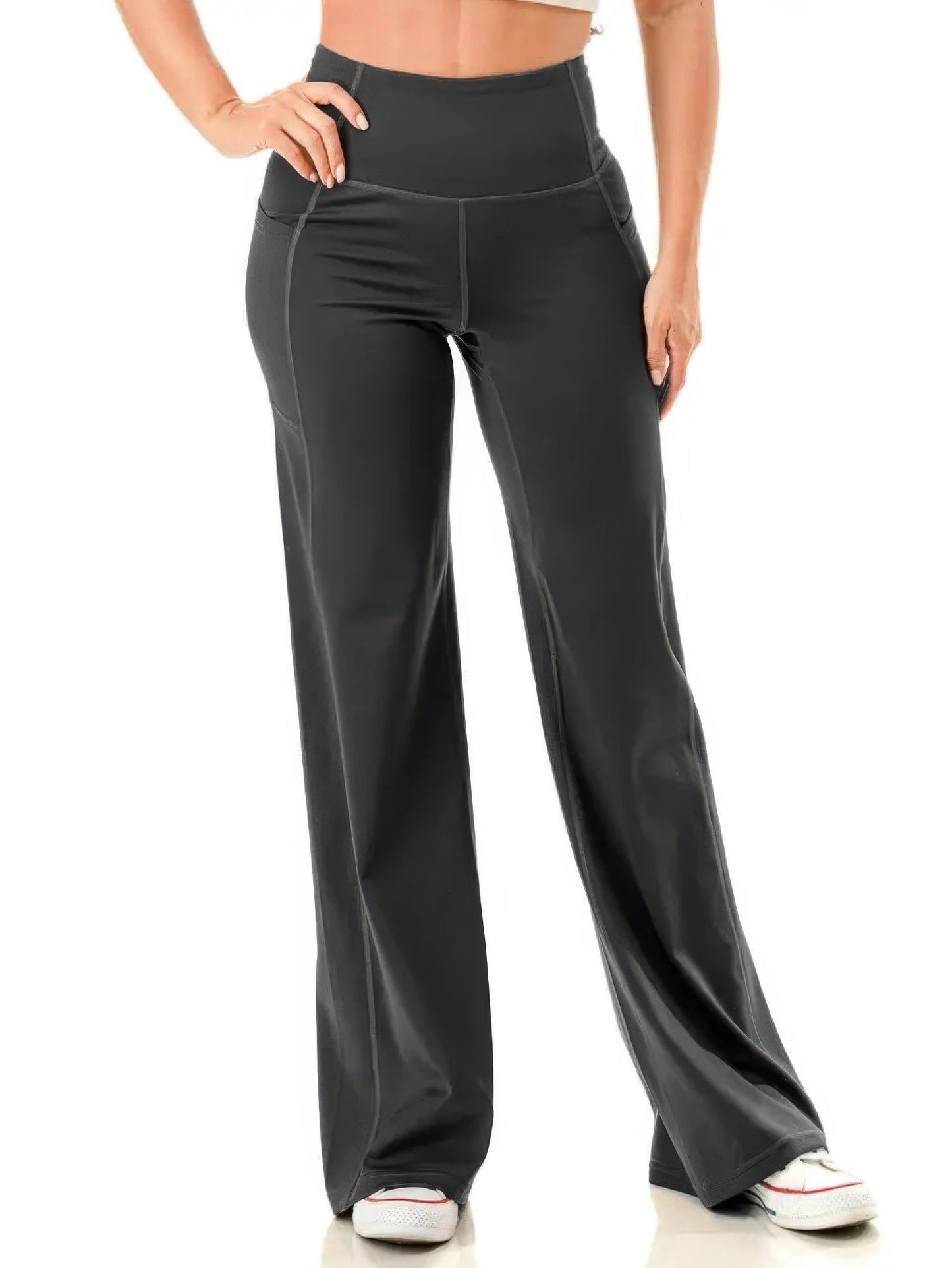 Wide Leg Flare Yoga Pants - ZumBuys