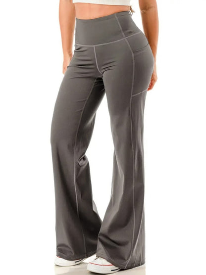 Wide Leg Flare Yoga Pants - ZumBuys