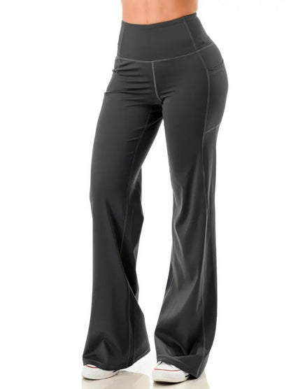 Wide Leg Flare Yoga Pants - ZumBuys