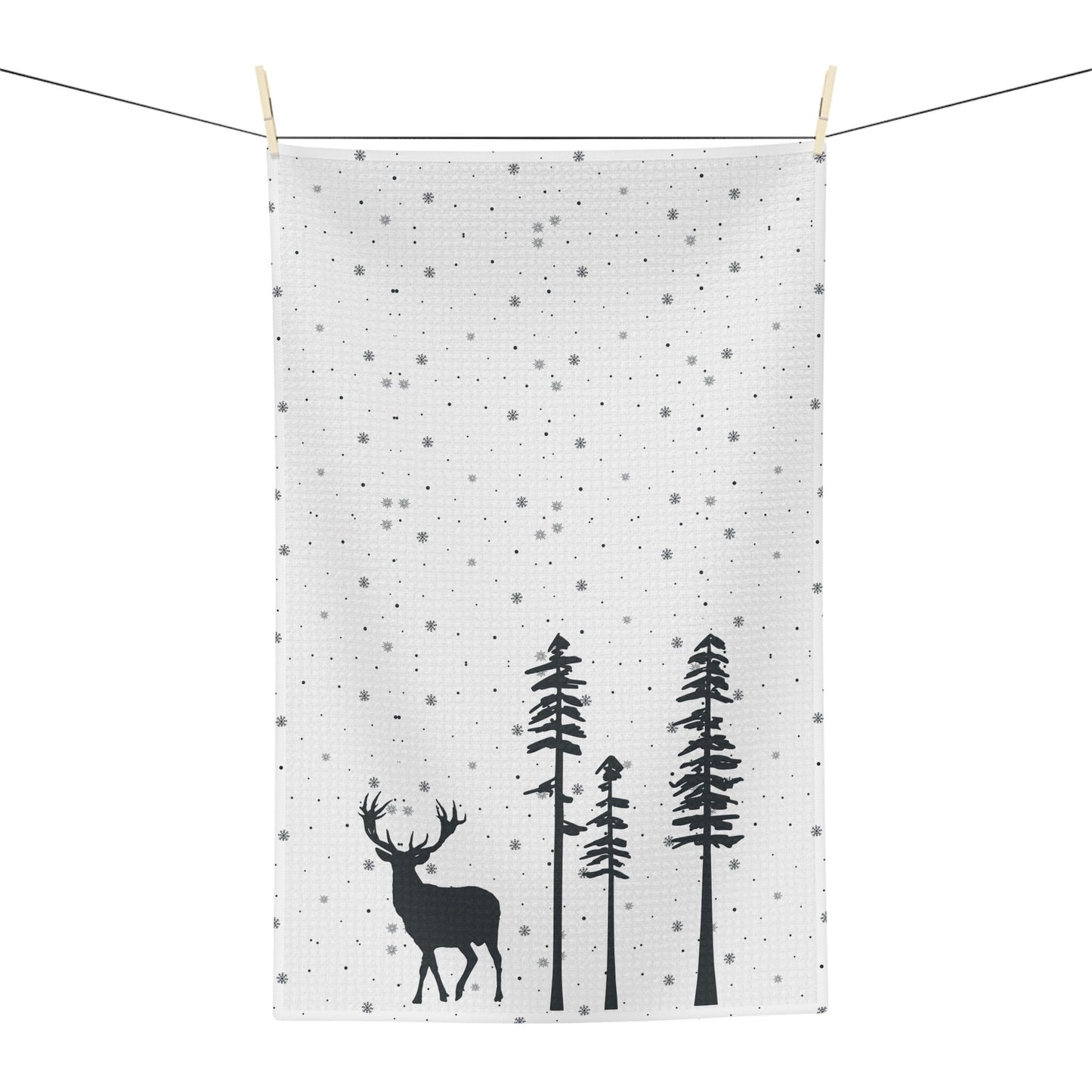 Winter Snow Deer Dish Towels - ZumBuys