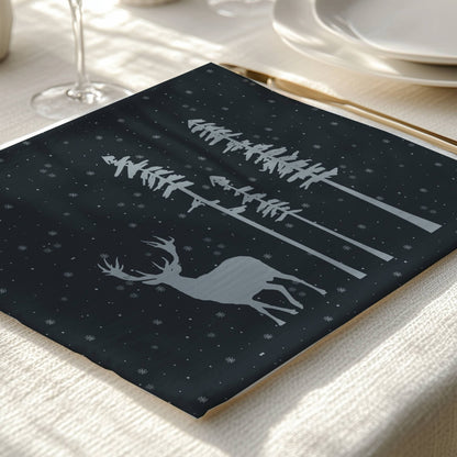 Winter Snow Deer Placemat, 2pc - ZumBuys