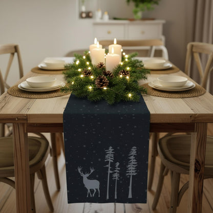 Winter Snow Deer Table Runner (Cotton, Poly) - ZumBuys