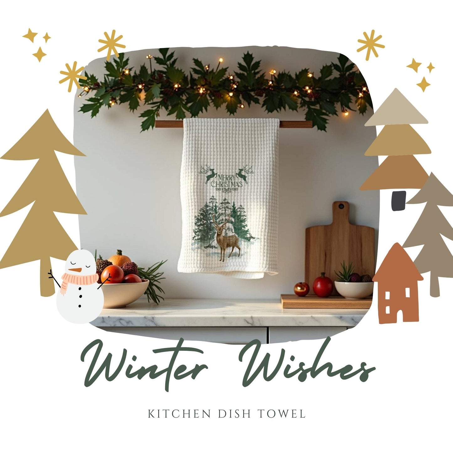 Winter Wishes Dish Towels - ZumBuys