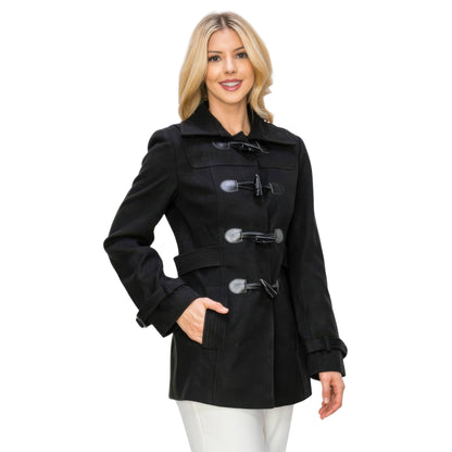 Wool Toggle Button Peacoat With Pockets - ZumBuys