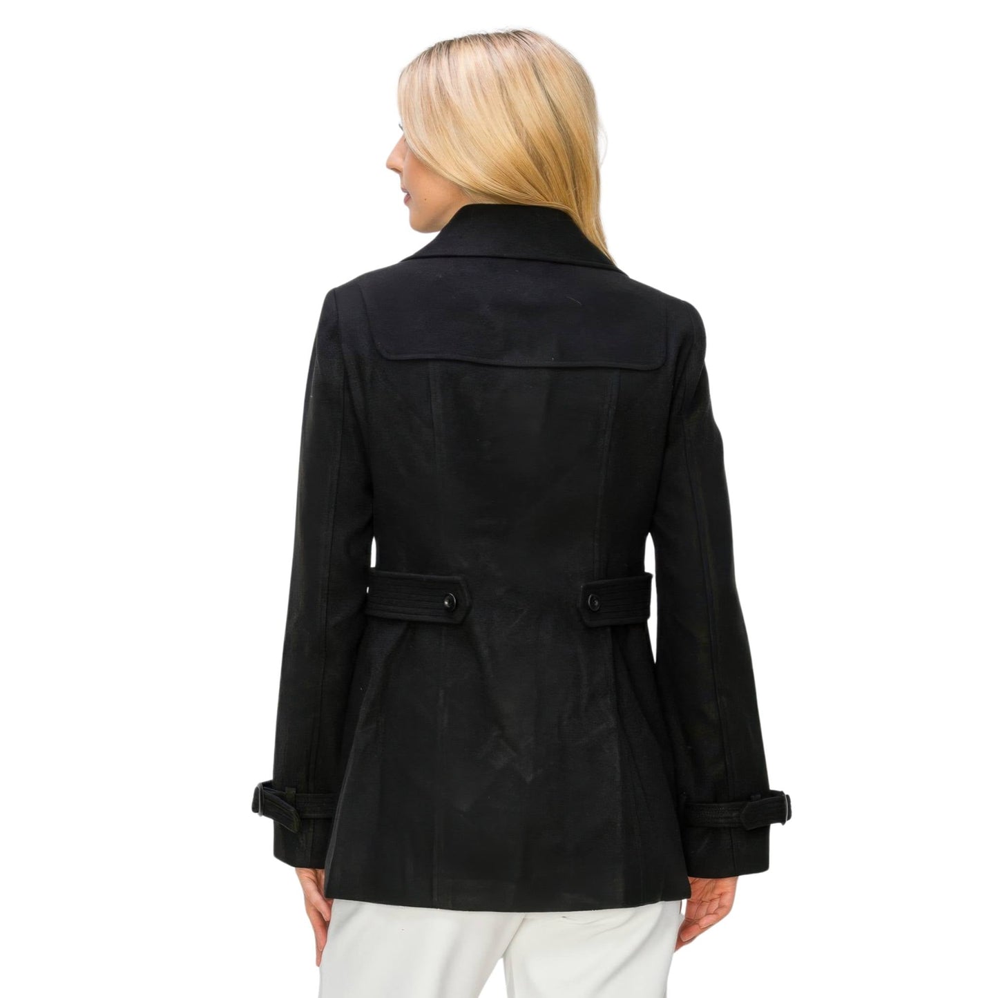 Wool Toggle Button Peacoat With Pockets - ZumBuys