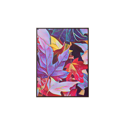 Abstract Leaves Gallery Canvas Wrap, Vertical Frame - ZumBuys