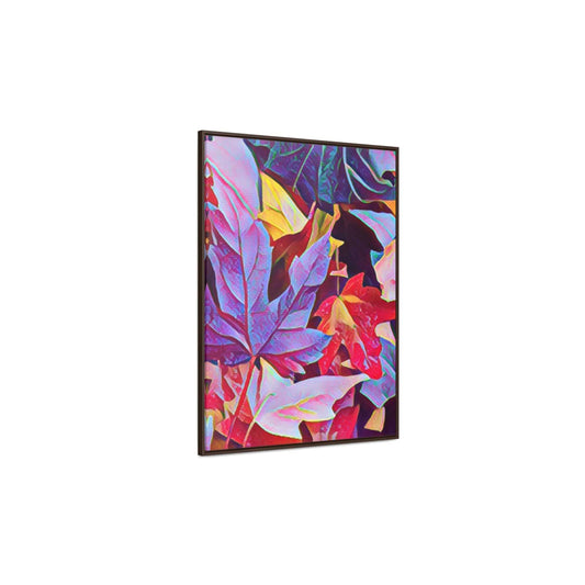 Abstract Leaves Gallery Canvas Wrap, Vertical Frame - ZumBuys