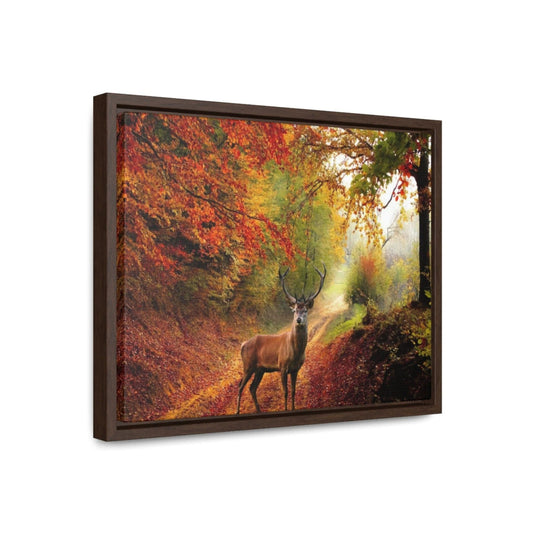 Autumn Wonder Deer Canvas Wrap, Horizontal Framed - ZumBuys