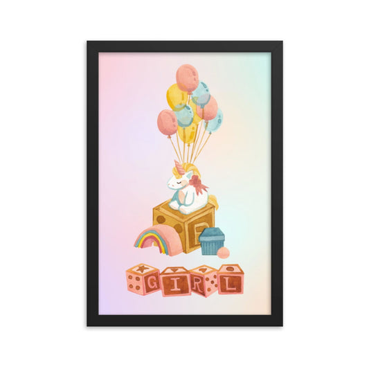 Baby Unicorn Framed Art - ZumBuys