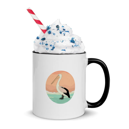 Beach Pelican Mug with Colored Inside & Handle - ZumBuys
