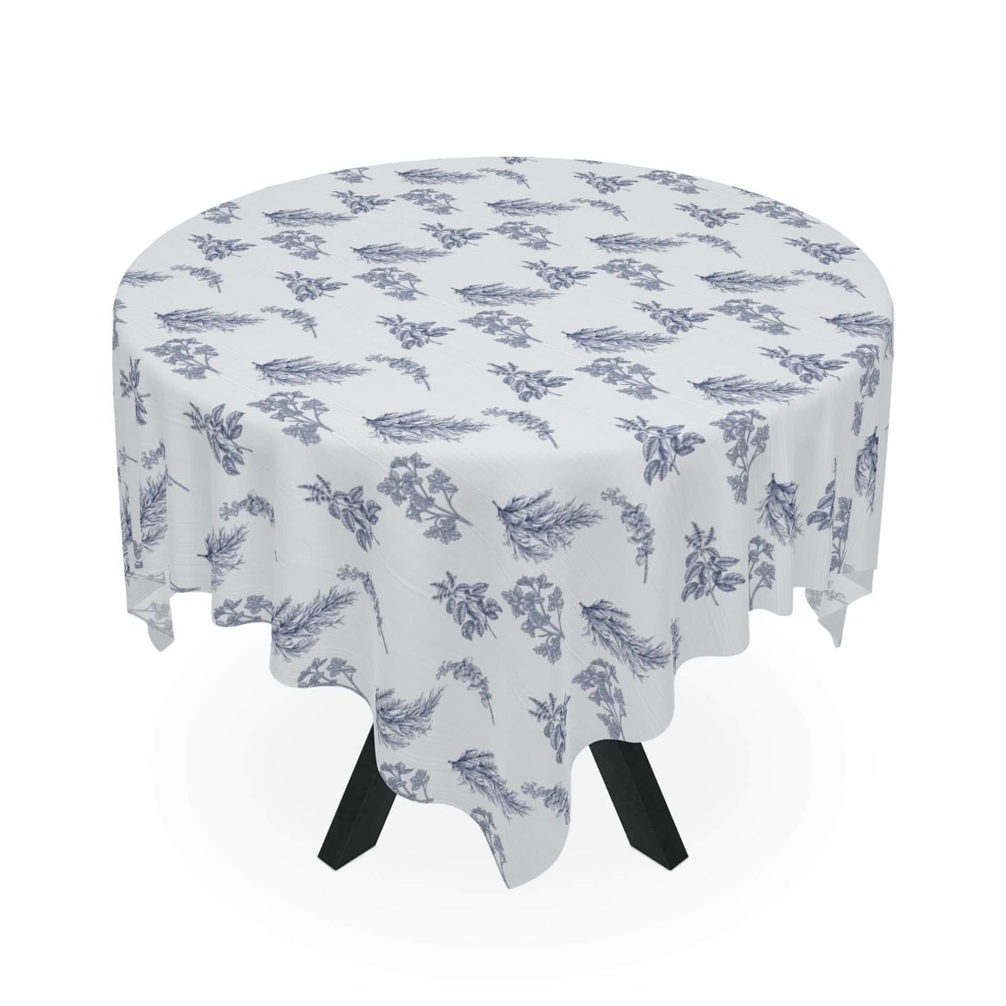 Blue Herbs Tablecloth - ZumBuys