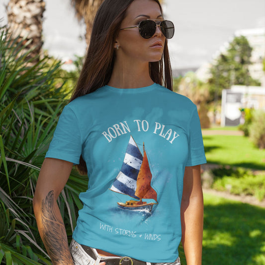Born to Play Women's Jersey Short Sleeve Tee - ZumBuys