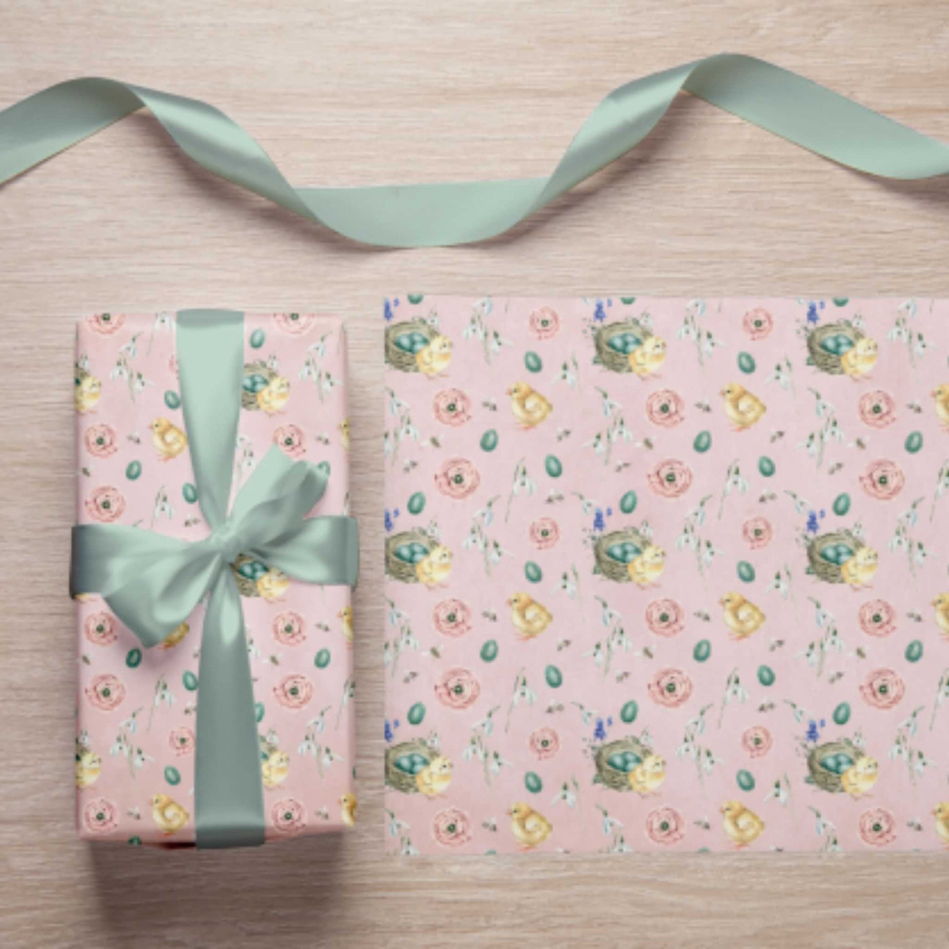 Chick Blossom Wrapping Paper - ZumBuys