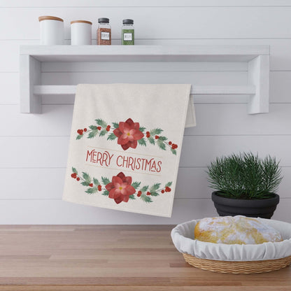 Christmas Poinsettia Kitchen Towel - ZumBuys