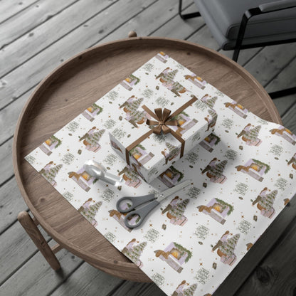 Festive Holiday Greetings Wrapping Paper - ZumBuys