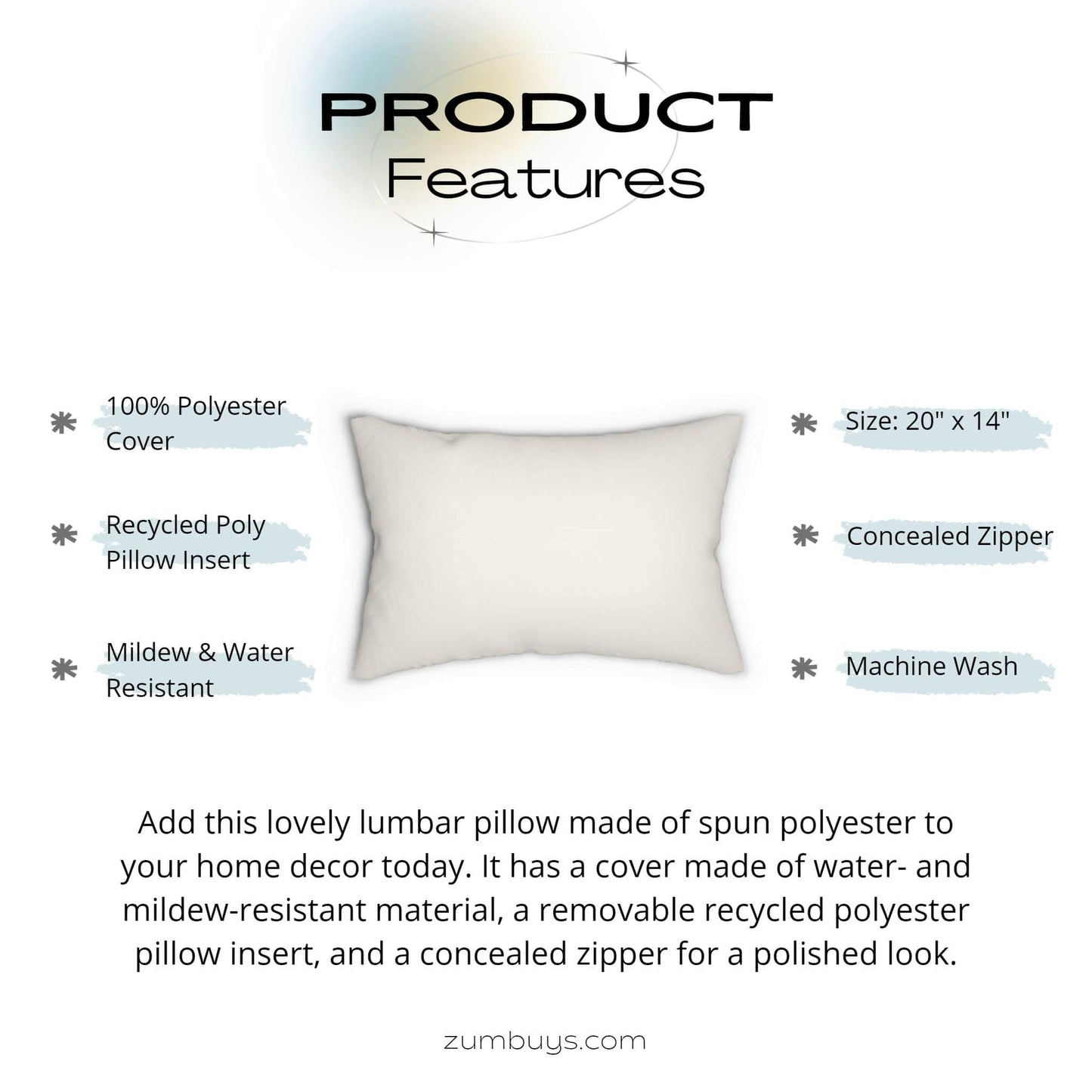 Fintastic Fish Spun Polyester Lumbar Pillow - ZumBuys