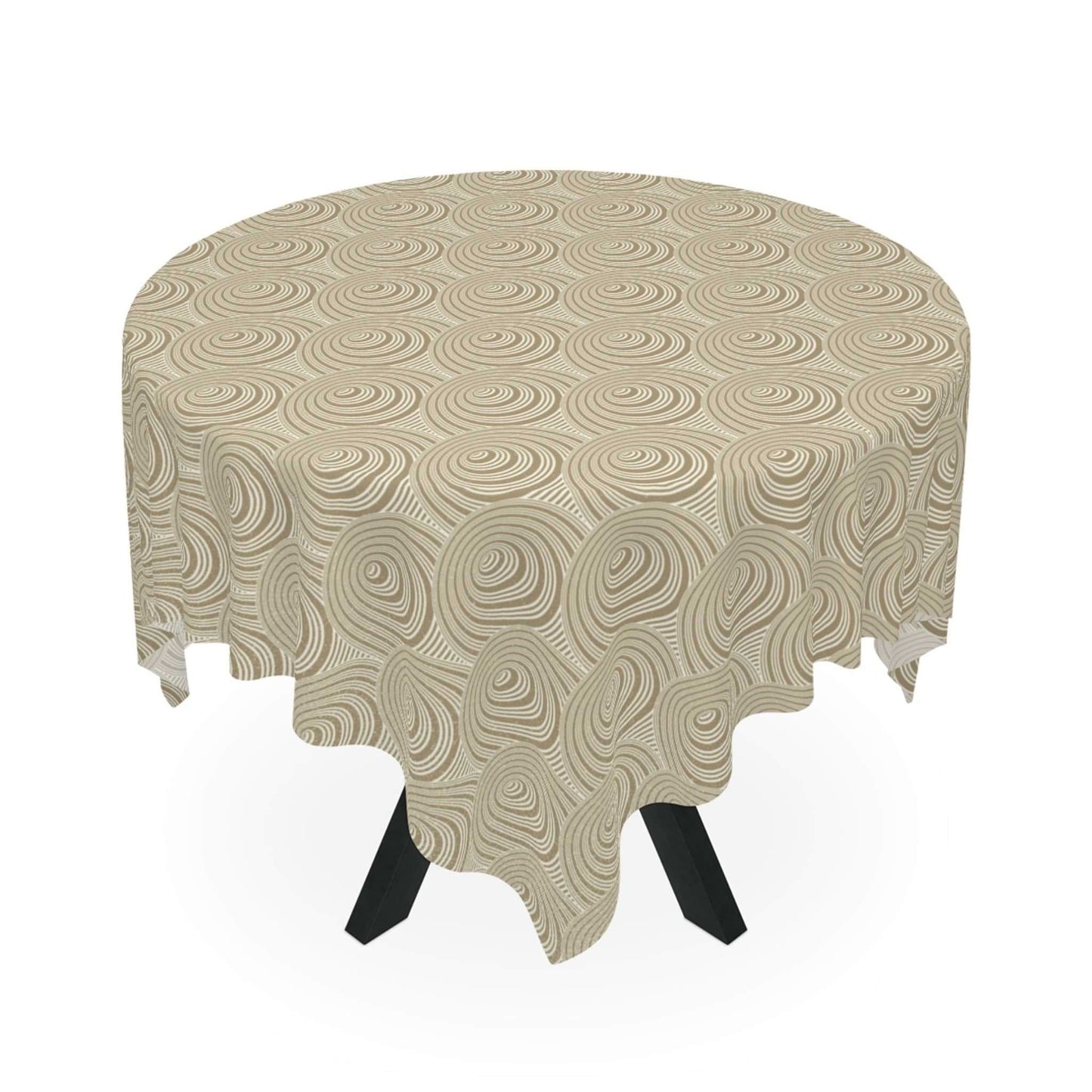Geo Circles Gold Tablecloth - ZumBuys