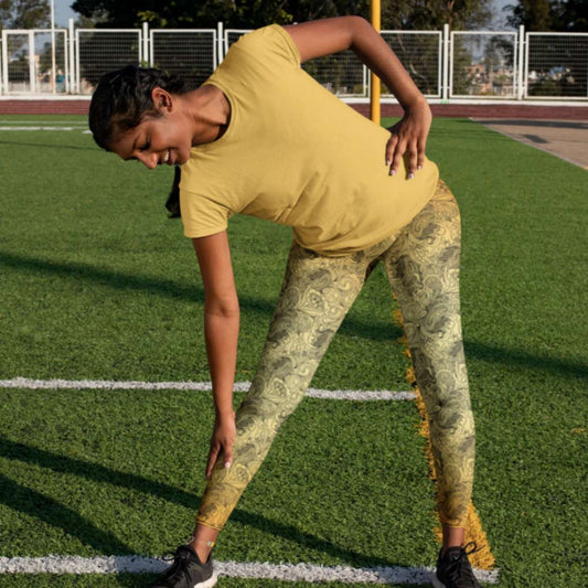 Gilded Paisley Youth Leggings - ZumBuys