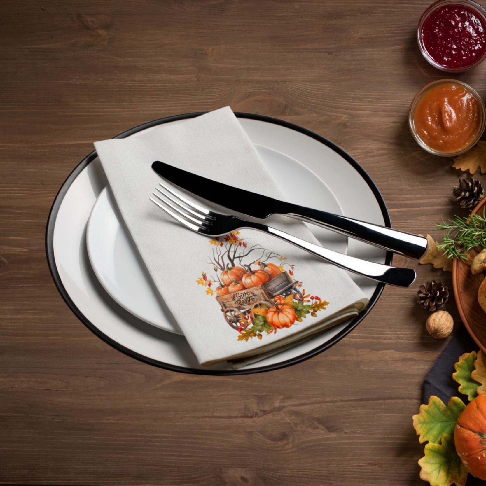 Give Thanks Harvest Napkins - ZumBuys